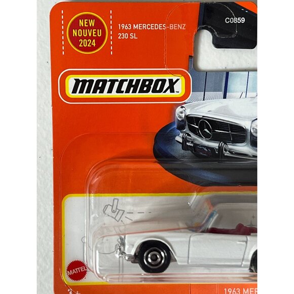 Matchbox 1963 Mercedes-Benz 230 SL Convertible Diecast Car NOC - Picture 4 of 7